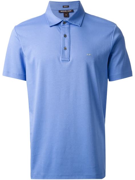 michael kors polo shirt blue|michael kors polo shirt black.